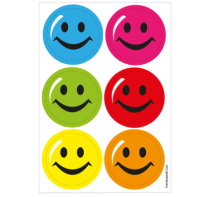 Sheet of 6 Smiley Face Stickers